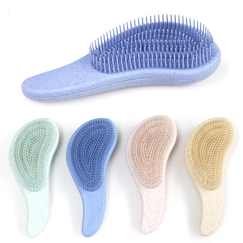 麦秸秆软齿顺发TT梳防脱发打结软齿按摩梳卷发梳Detangler Brush