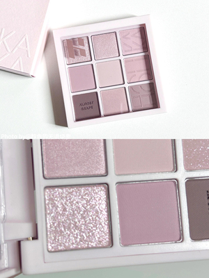 橄榄皮封神的灰粉紫葡萄holika九色眼影盘13Almost grape哑光珠光