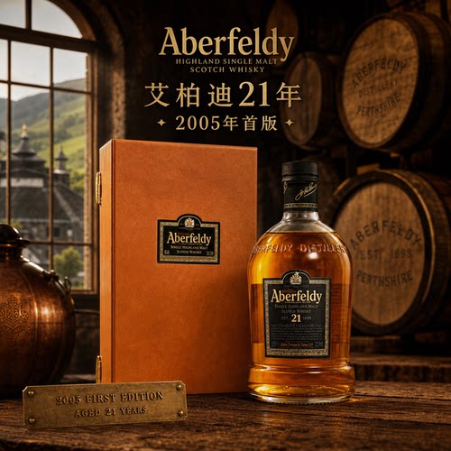 Aberfeldy 艾柏迪21年2005年首版单一麦芽威士忌限量版礼盒洋酒