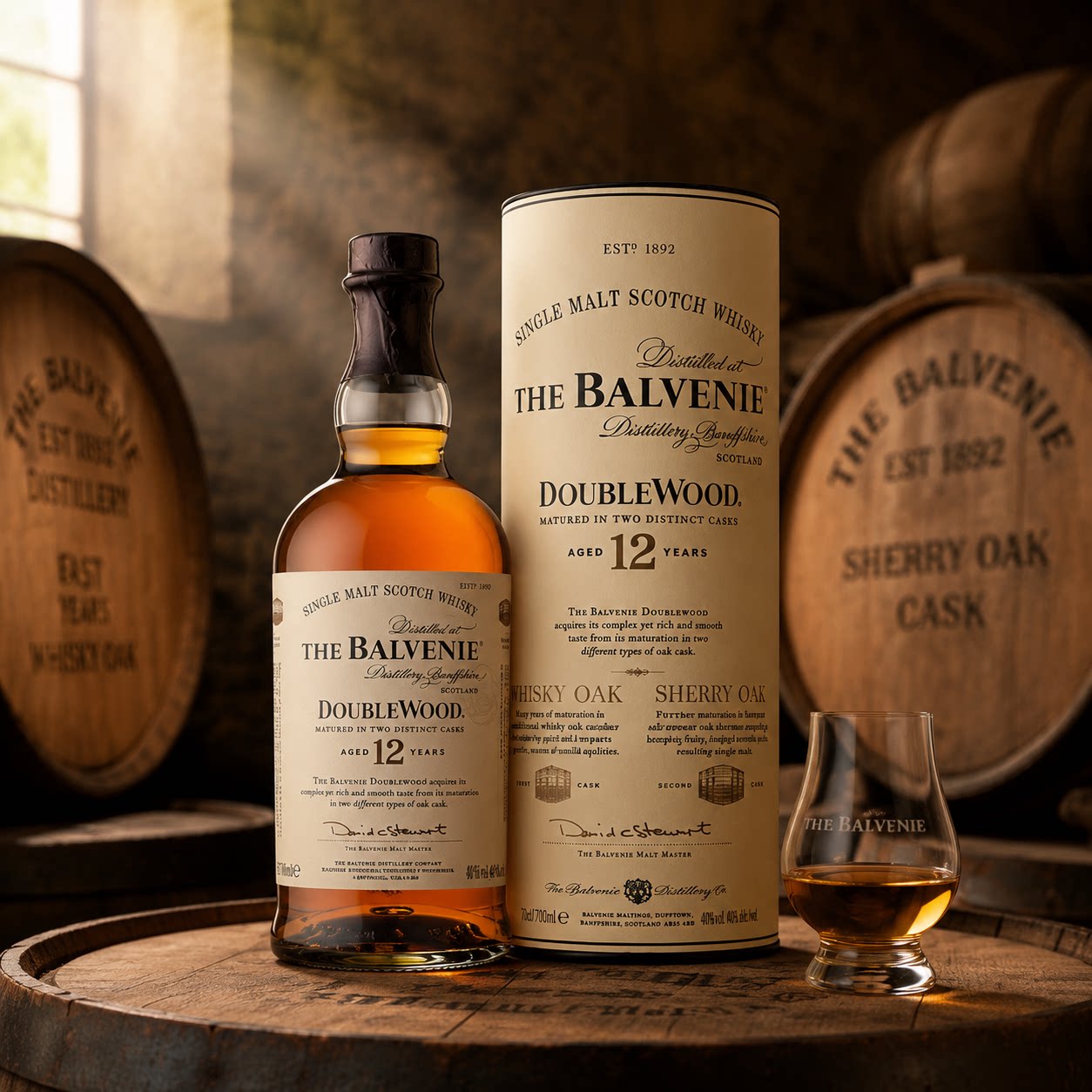 【国行】Balvenie百富12年双桶单一麦芽苏格兰威士忌边水往事洋酒
