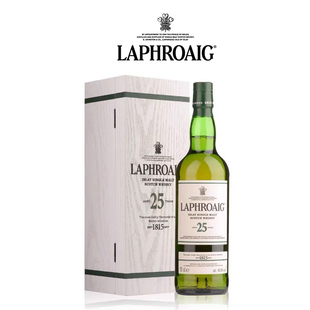 洋酒进口利富Laphroaig拉弗格25年礼盒单一麦芽苏格兰威士忌48.6%
