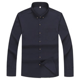 2XL-10XL新款宽松弹力休闲长袖衬衣加肥大码男士衬衫上衣8710-P50，男装衬衫，星座802