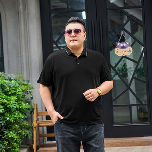 3XL-7XL珠地棉男士polo衫短袖商务休闲翻领保罗衫夏3306P58图片