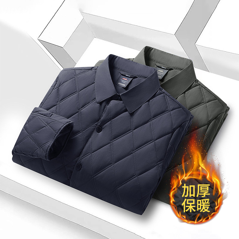 XL-8XL秋冬季加大加肥男士翻领休闲薄款棉衣外套8377P105-110,男装棉衣,星座802