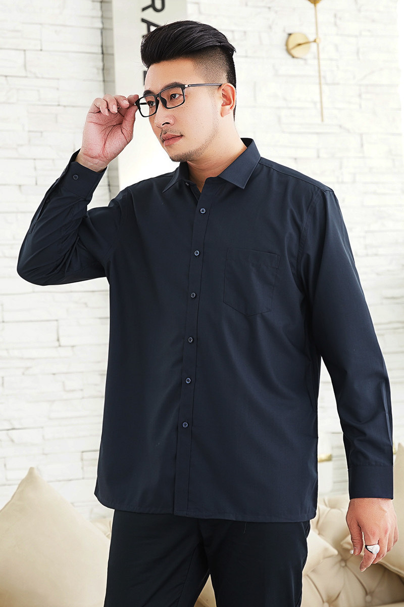 2XL-10X秋装宽松休闲男士衬衫免烫弹力长袖衬衣加肥大码8821-P45,男装衬衫,星座802
