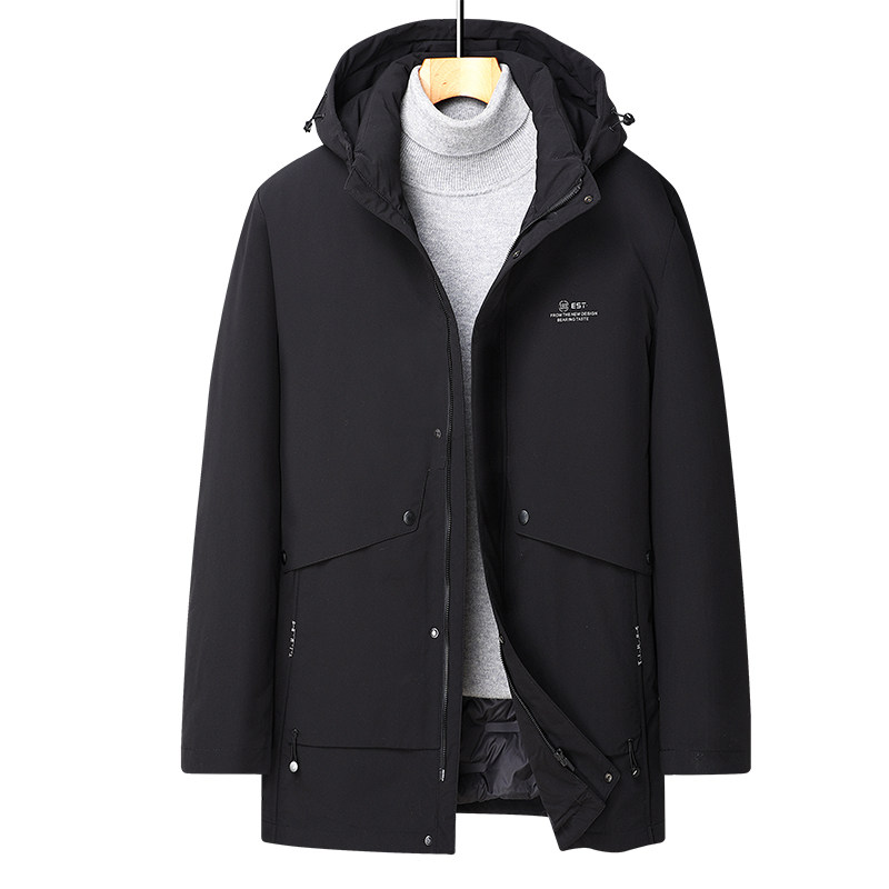 195-215码冬装新款加大码男士中长款羽绒服90%绒羽绒衣2261-P210,男装羽绒服,星座802