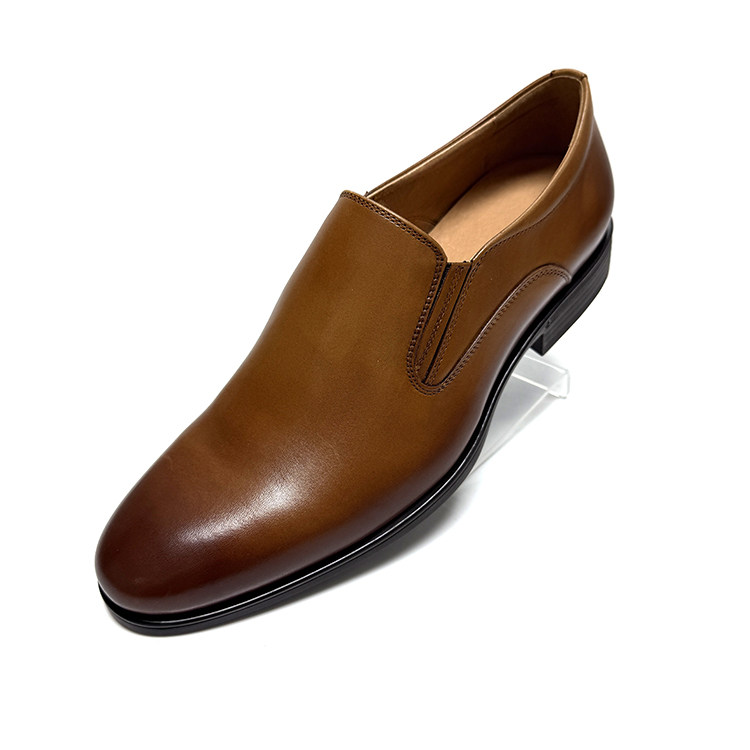 专柜正品莱尔斯丹男鞋绅士品格圆头真皮一脚蹬男士乐福皮鞋31984