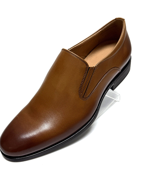 专柜正品莱尔斯丹男鞋绅士品格圆头真皮一脚蹬男士乐福皮鞋31984