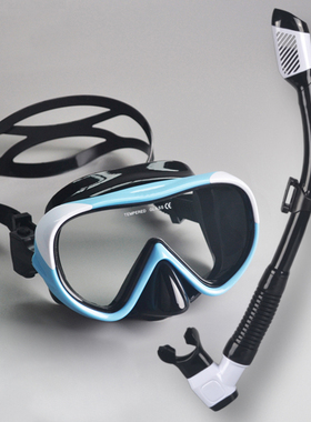 潜水镜浮潜三宝深潜装备面镜呼吸管套装全干成人儿童防水近视防雾