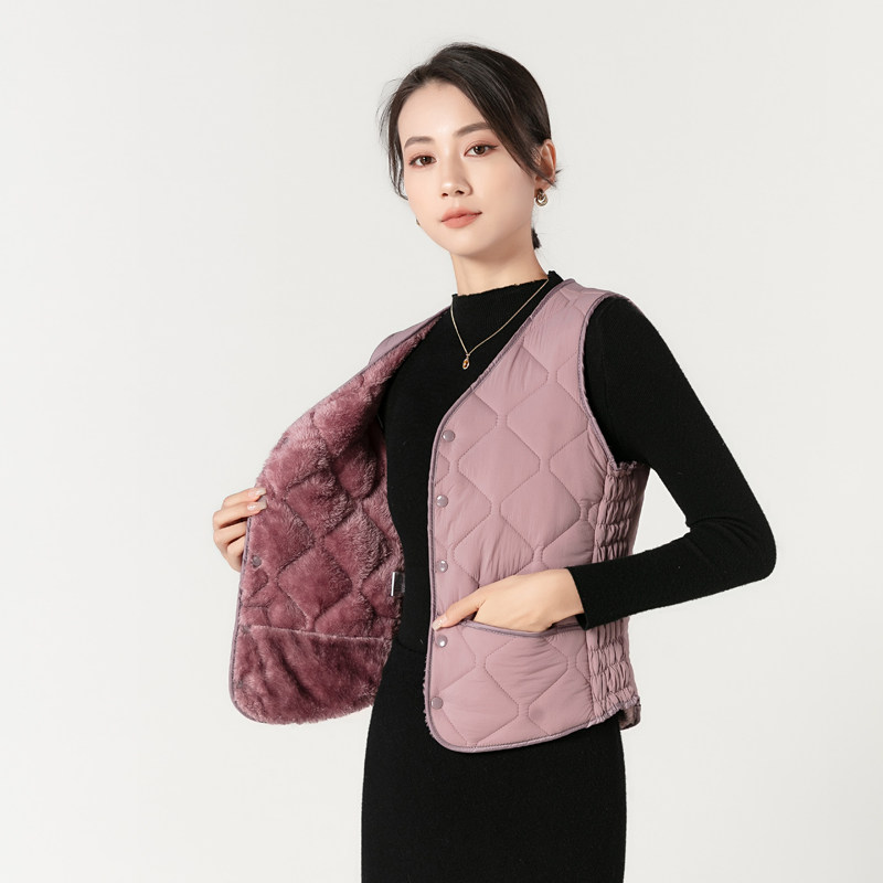 羽绒棉马甲女短款2024新款秋冬打底内穿女士保暖贴身坎肩马夹内胆