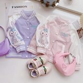 中小童开衫 棒球服秋装 上衣 女孩外衣洋气风衣儿童装 女童外套春秋款