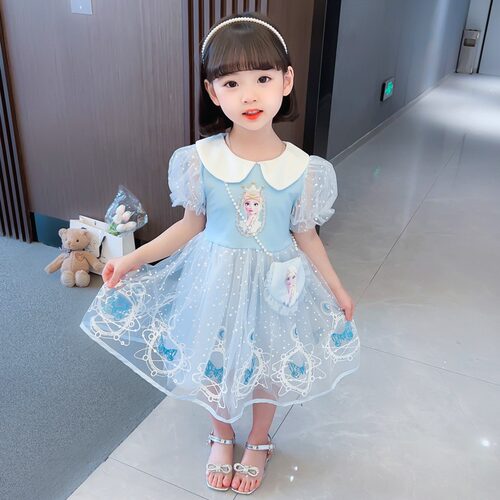 爱莎女童连衣裙短袖夏季