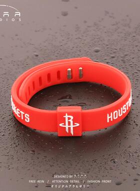 球队球星湖人勇士凯尔特人运动细腕带可调节硅胶手环火箭队手环