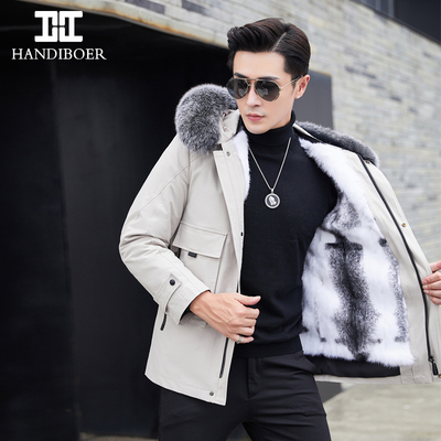 貂绒内胆时尚休闲修身派克服