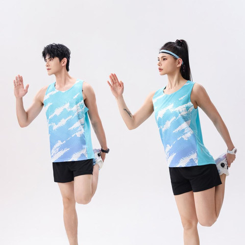 田径服体育生训练服男女体考运动服比赛服跑步背心套装短跑三分裤