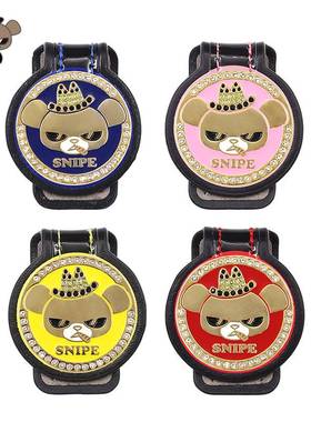 日本大阪熊SNIPE高尔夫球位标SP212PCM小熊镶钻马克果岭标裤夹式