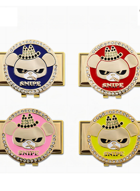 日本大阪熊SNIPE高尔夫球位标SP213CM镶钻马克帽夹式小熊球标MARK