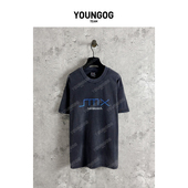 男女同款 YOG 宽松T T恤 春夏潮牌美式 Saint Michael字母印花短袖