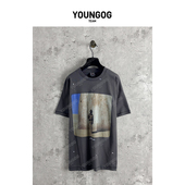 Saint Michael×星球大战联名 潮牌美式 YOG 男女同款 宽松短T恤