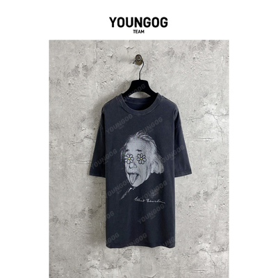 YOG【Epide Prefab秦霄贤同款短T恤】潮牌美式男女同款宽松短T恤