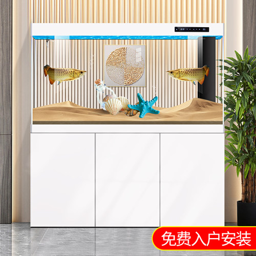 欧宝中型超白玻璃铝合金框架鱼缸