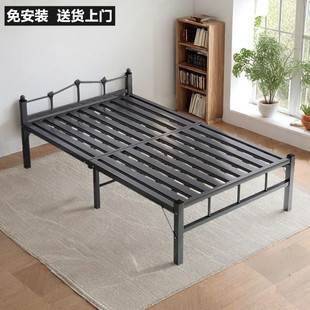 折叠床钢丝床单人折叠床1.2米家用1.5米双人床简易经济型铁床午休