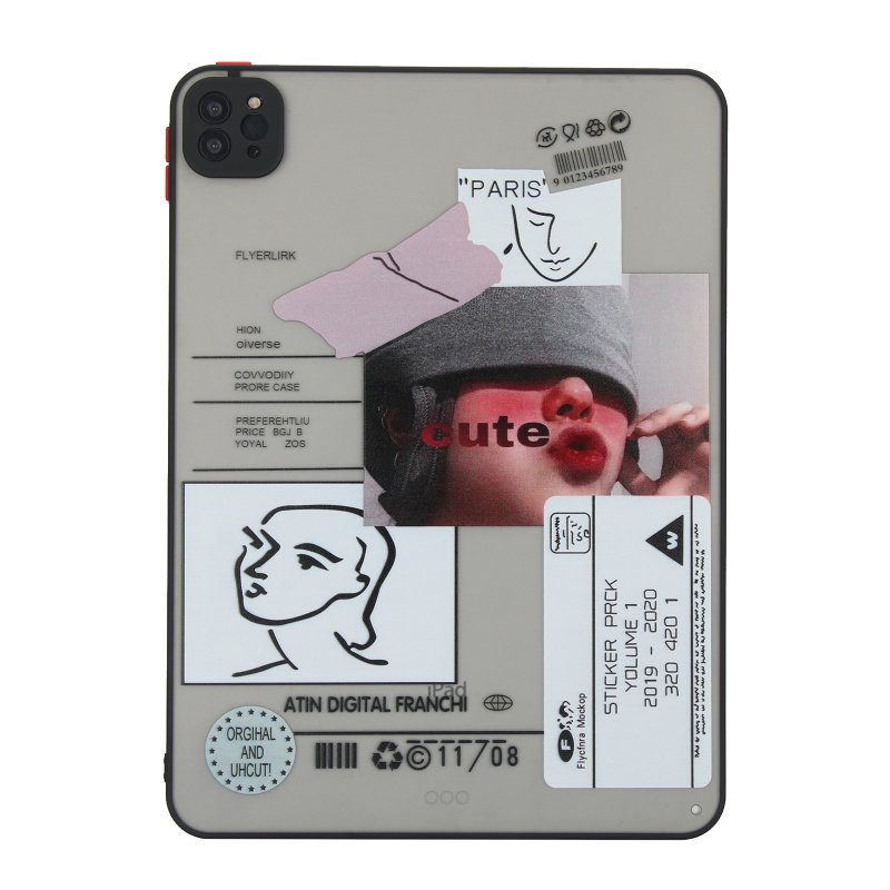 2022适用苹果iPad air5/4保护壳网红潮女简约pro11寸10.9防摔10.2软边硬套第10代8薄亚克力mini6平板防弯后盖