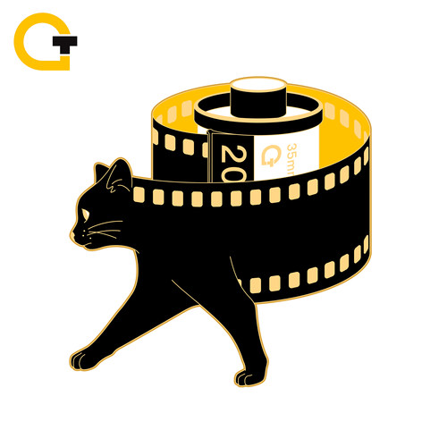 GGTLAB金属胸针原创胶片猫咪