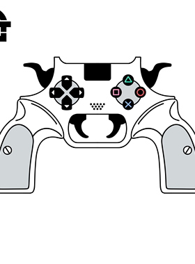 GGT LAB [枪X手柄]胸针徽章 原创 小众独立设计 PS手柄情侣潮流