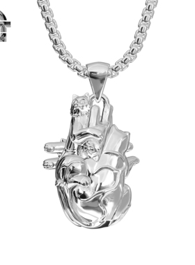 GGT LAB [猫X心脏]2.0全立体项链 原创独立设计 叠戴情侣毛衣链