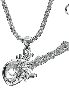 GGT LAB [吉他X心脏]项链吊坠 1701 联名原创独立设计 情侣毛衣链