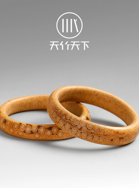 精品竹雕天然竹根手镯纯手工制作