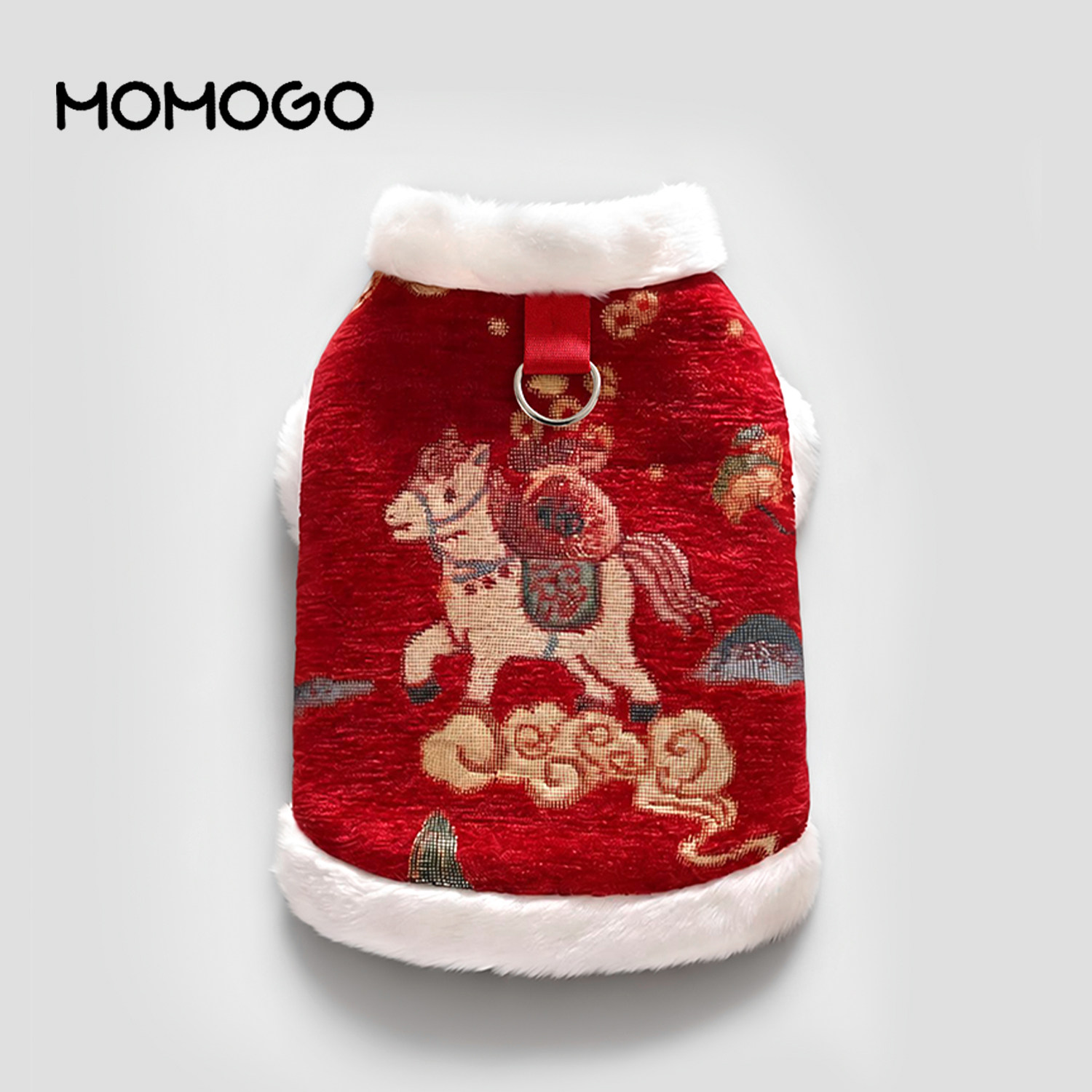 狗狗猫咪唐装过新年中式汉服拜年