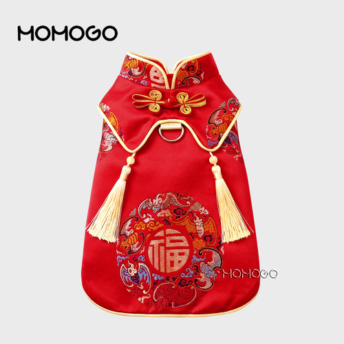 狗狗猫咪春夏衣服新中式国风背心