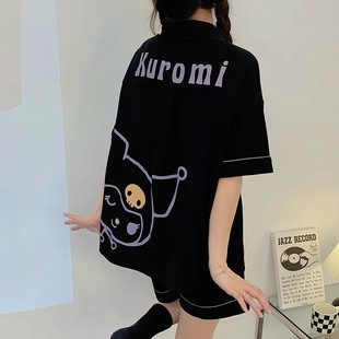 库洛米睡衣女夏季 2024年新款 可爱卡通网红风夏天两件套家居服套装