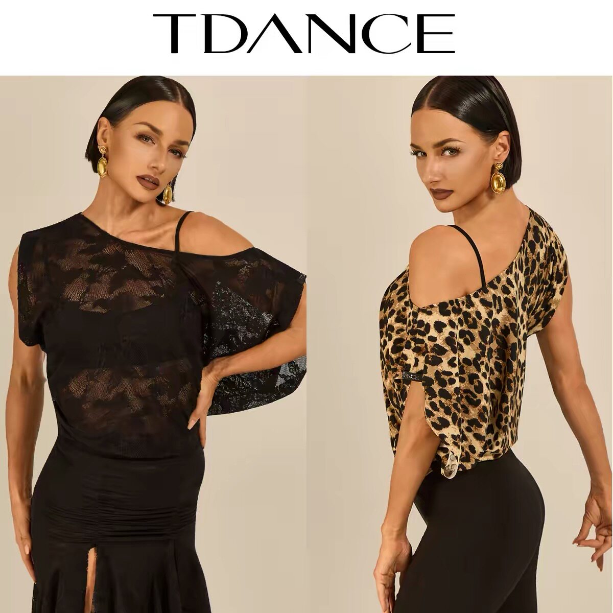 TDANCE拉丁练功服短款上衣教师女