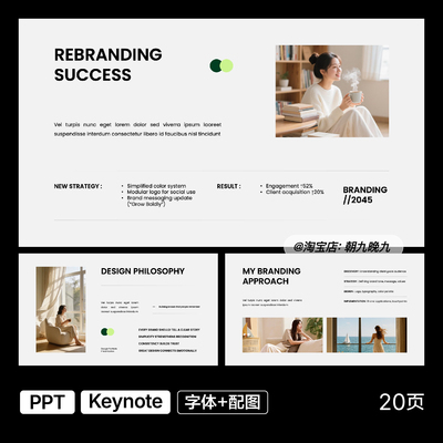 毕业设计作品集商业报告PPT模板