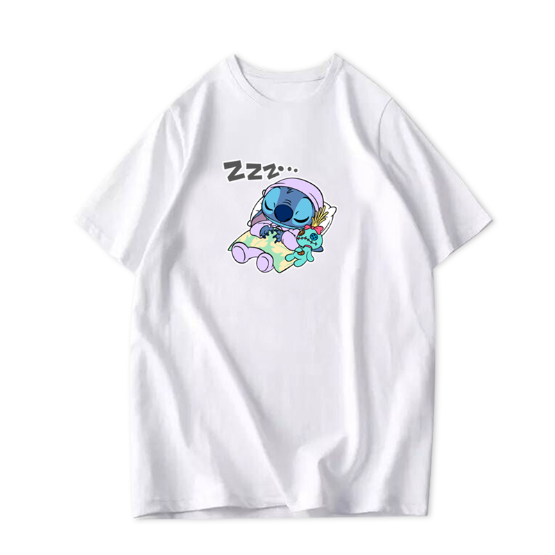 卡通史迪奇情侣半截袖百搭衣服