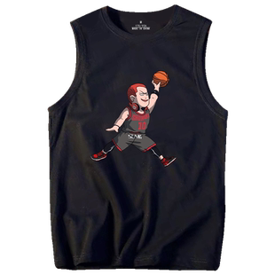 夏季木村三社灌篮高手坎肩三井永不言败衣服纯棉宽松背心无袖T恤