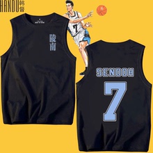 灌篮高手陵南7号背心男女学生仙道彰球衣服动漫纯棉休闲无袖T恤衫