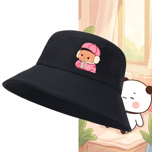 一二和布布动漫周边卡通印花男女情侣款秋冬可定制盆帽遮阳渔夫帽