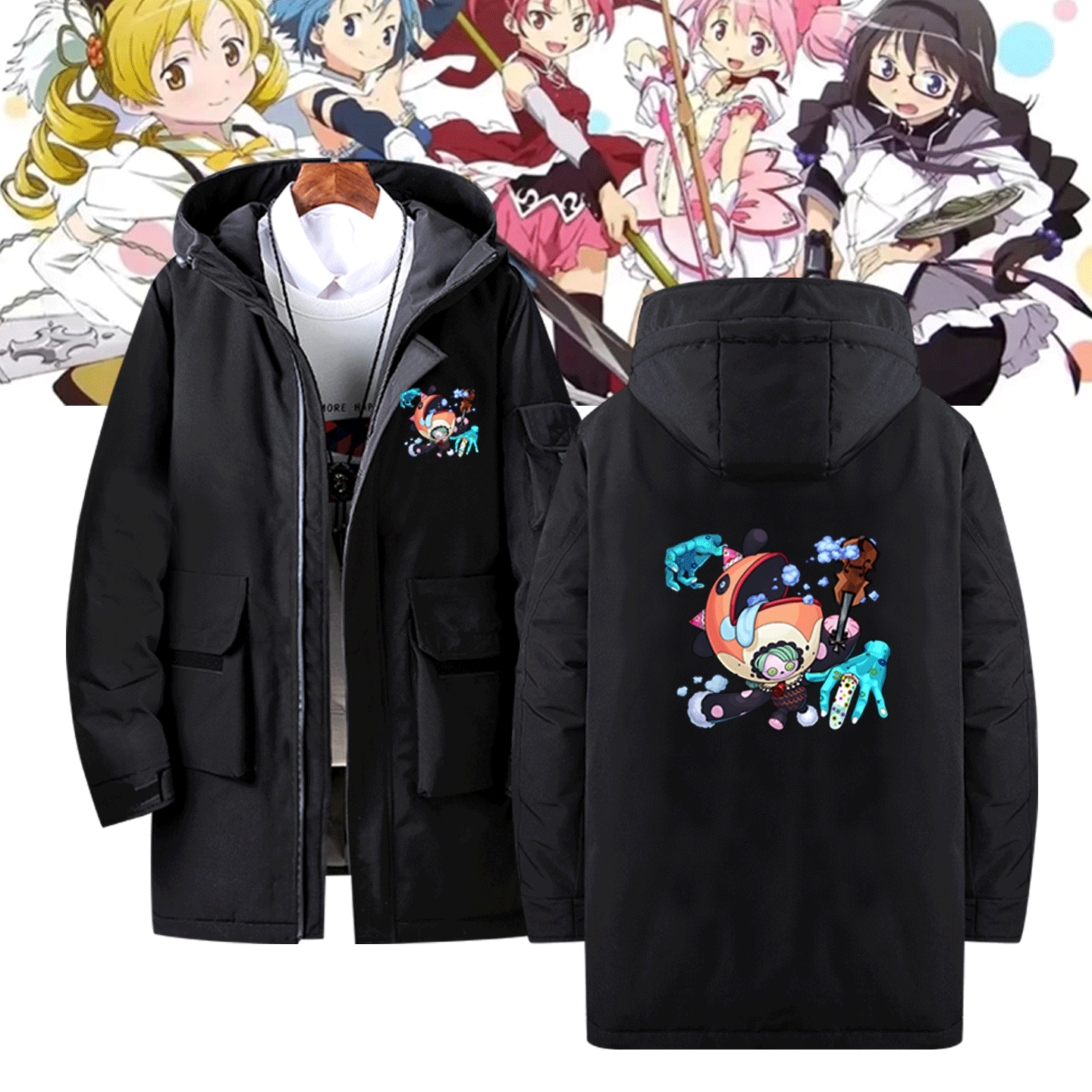 周边春秋男女情侣中长款羽绒服
