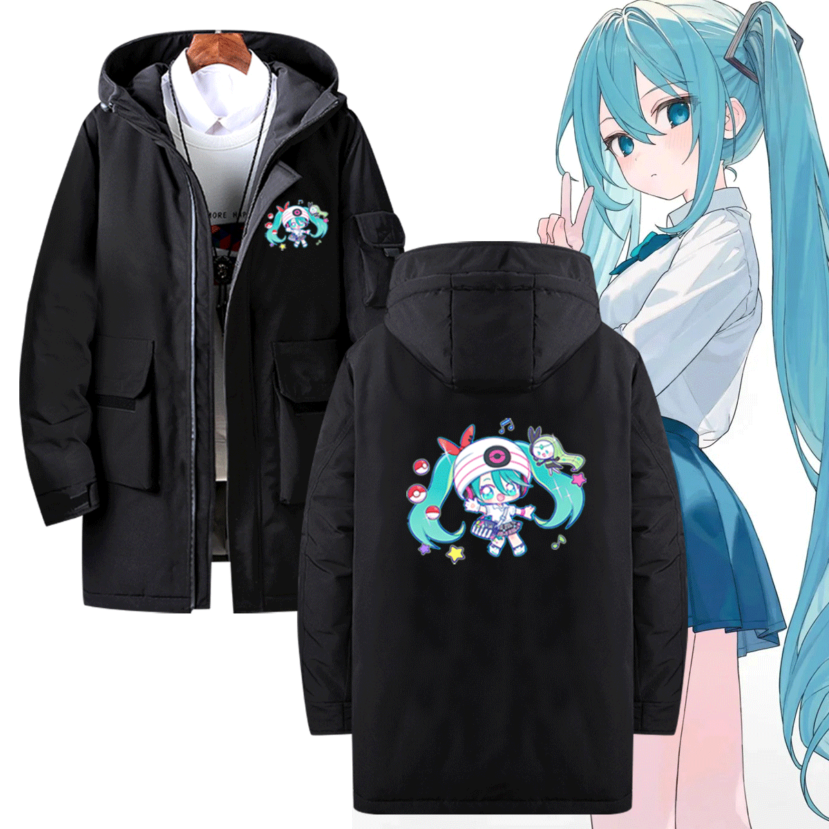 休闲百搭宽松可定制带帽羽绒服
