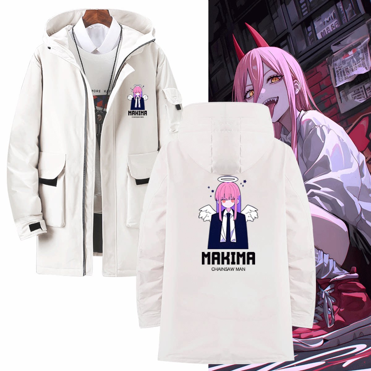 可定制中长款外套连帽羽绒服