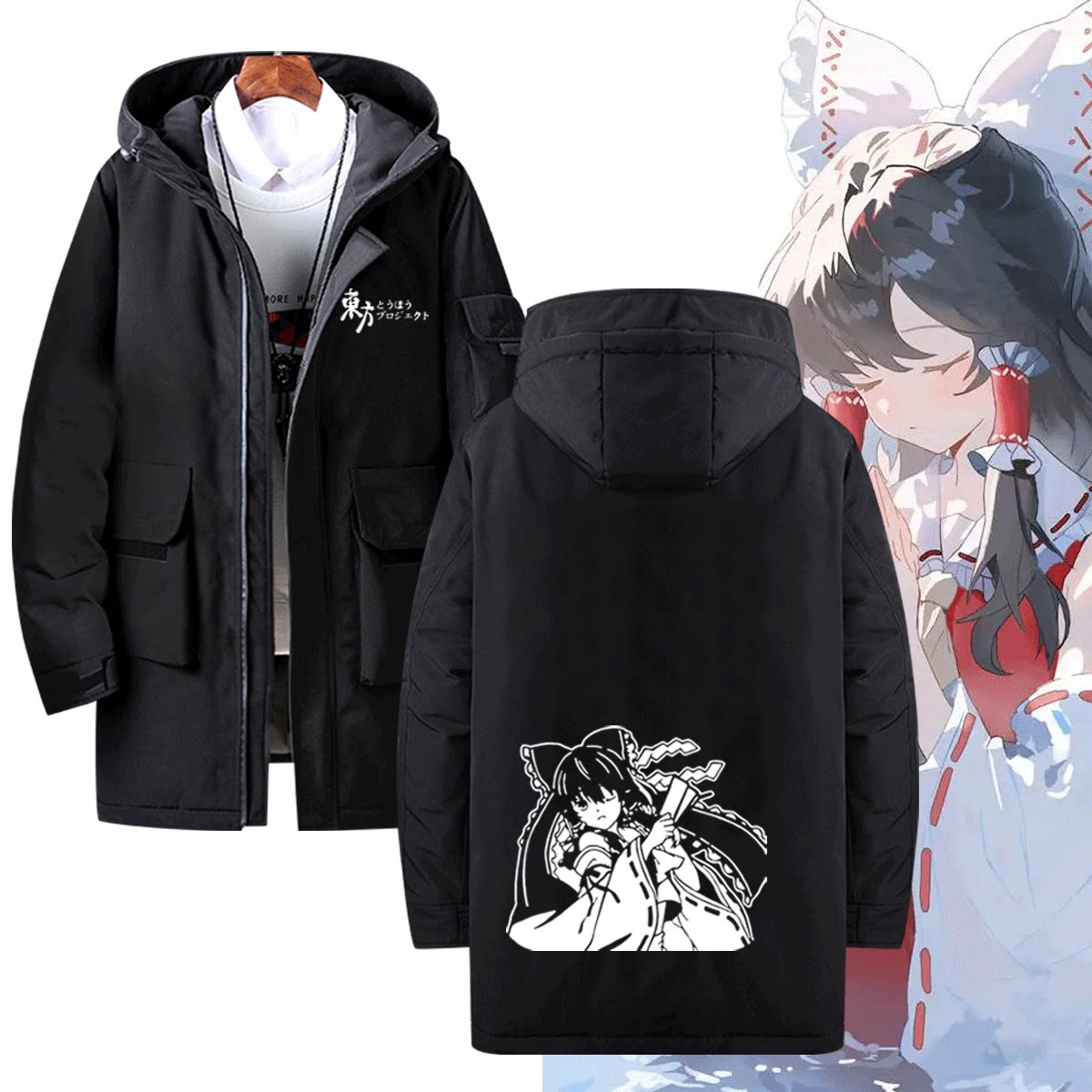 休闲百搭宽松可定制带帽羽绒服