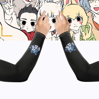 潮男女情侣冰丝防晒手袖夏冰袖