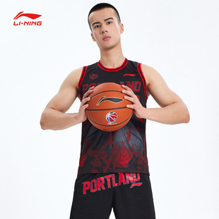 男子运动比赛背心篮球系列宽松男装 李宁2020夏款 比赛上衣AAYQ089