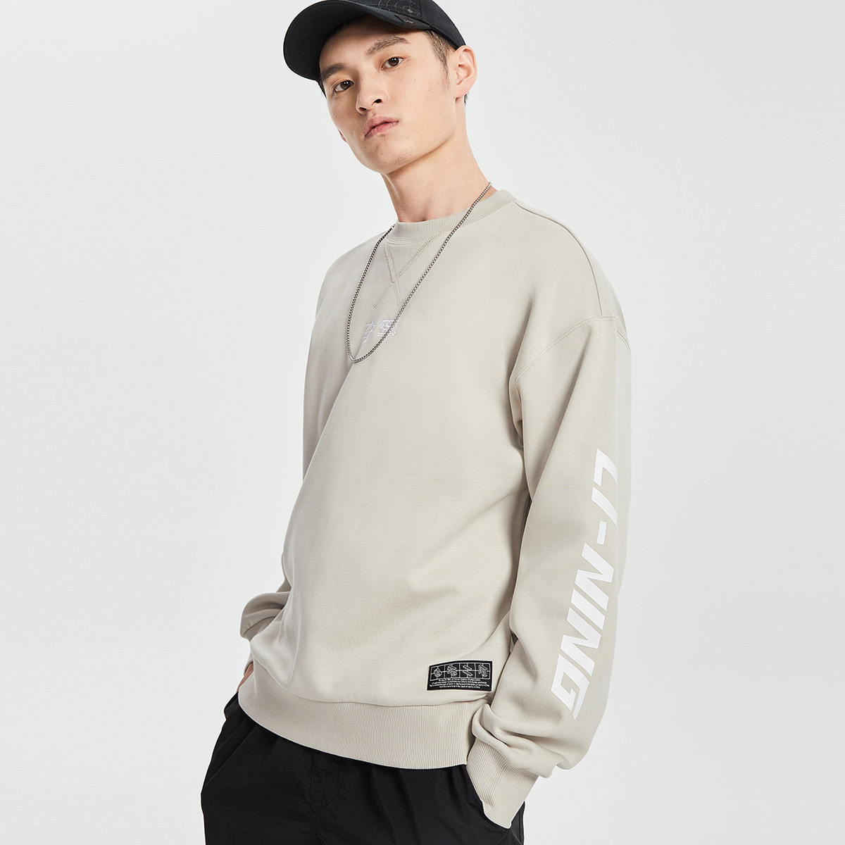 正品套头衫Lining圆领休闲卫衣