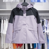 李宁运动风衣2024秋季 团购系列女子防泼水可脱卸连帽外套AFDUA14