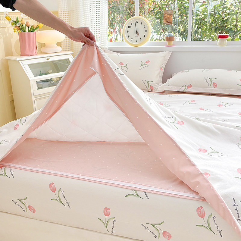 新款全棉夹棉被套单件纯棉空调被罩内胆被子冬夏两用薄被四季通用